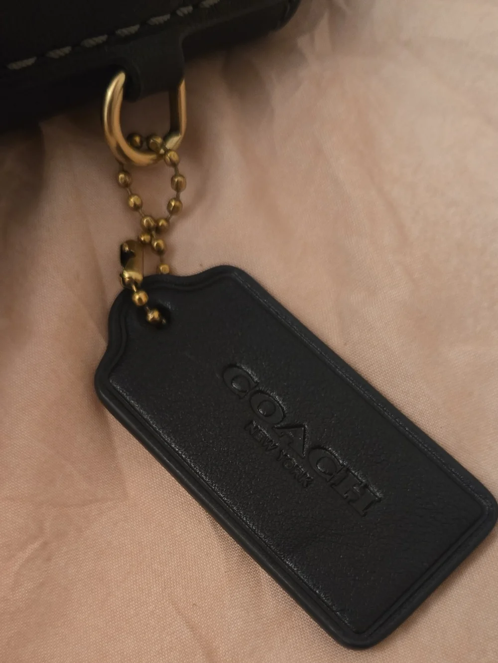 COACH Black Chain Chelsea 30 Shoulder Bag